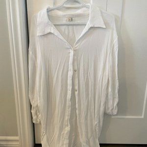 Elan Beach Cover-up White - Size L